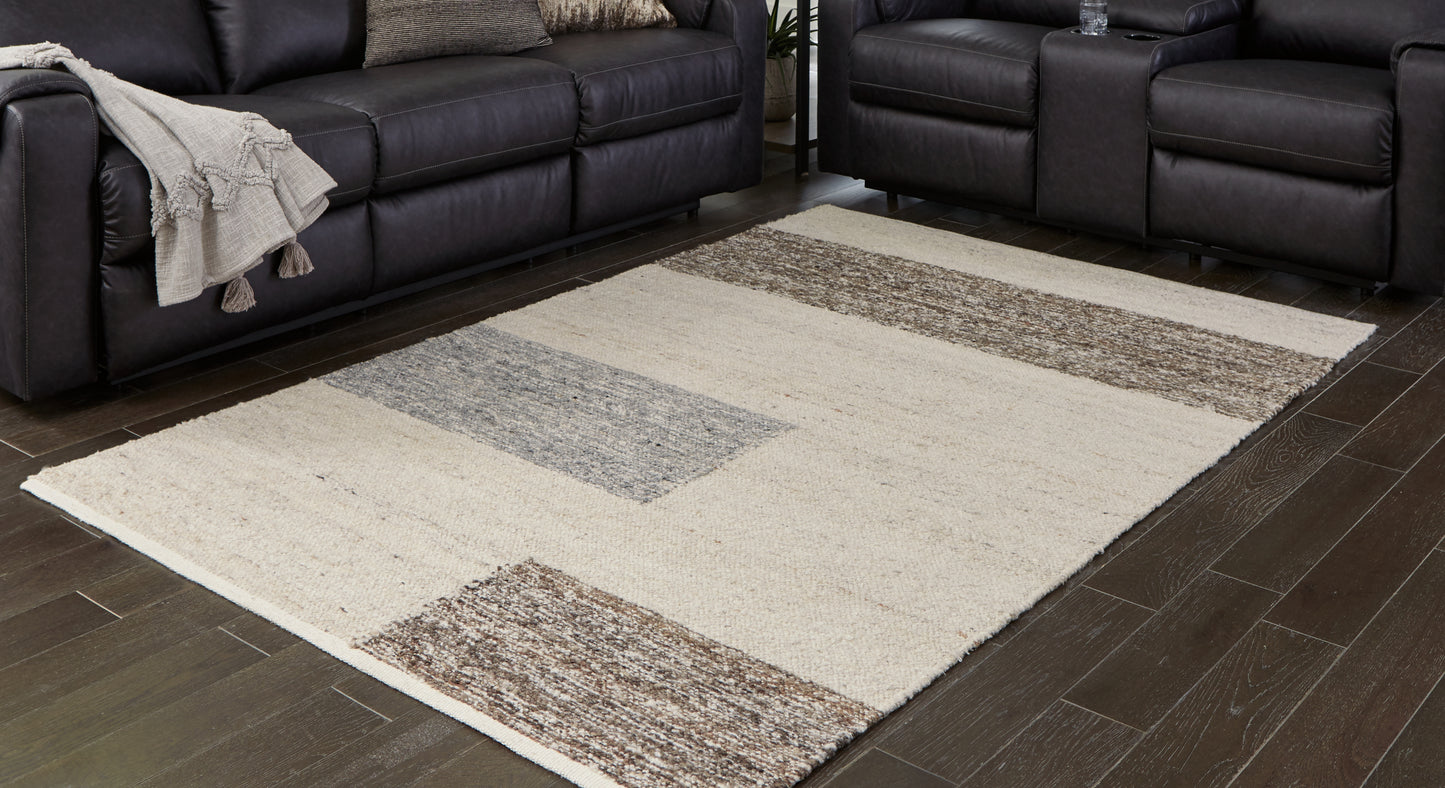 Stuart Furniture Outlet - Ashley Furniture - Barus Rug - 5' x 7' Rug / Beige/Brown/Gray - R406402