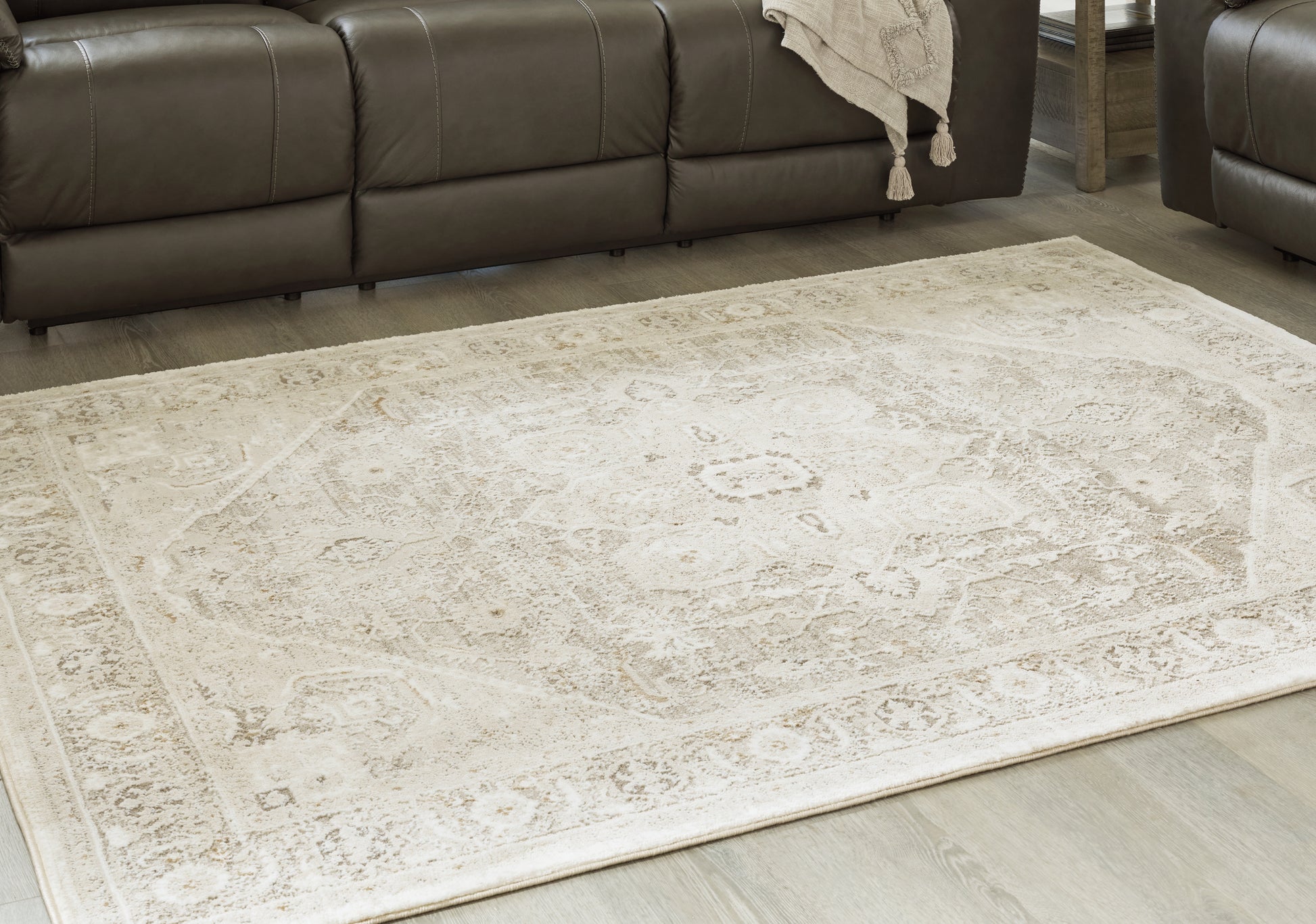 Stuart Furniture Outlet - Ashley Furniture - Gatwell Rug - 8' x 10' Rug / Ivory/Gray/Tan - R406511