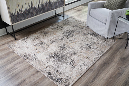 Stuart Furniture Outlet - Ashley Furniture - Elaning Rug - 5' x 7' Rug / Black/Gray/Cream - R406702