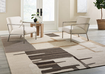 Stuart Furniture Outlet - Ashley Furniture - Kencher Rug - 10' x 14' Rug / Beige/Brown - R406820