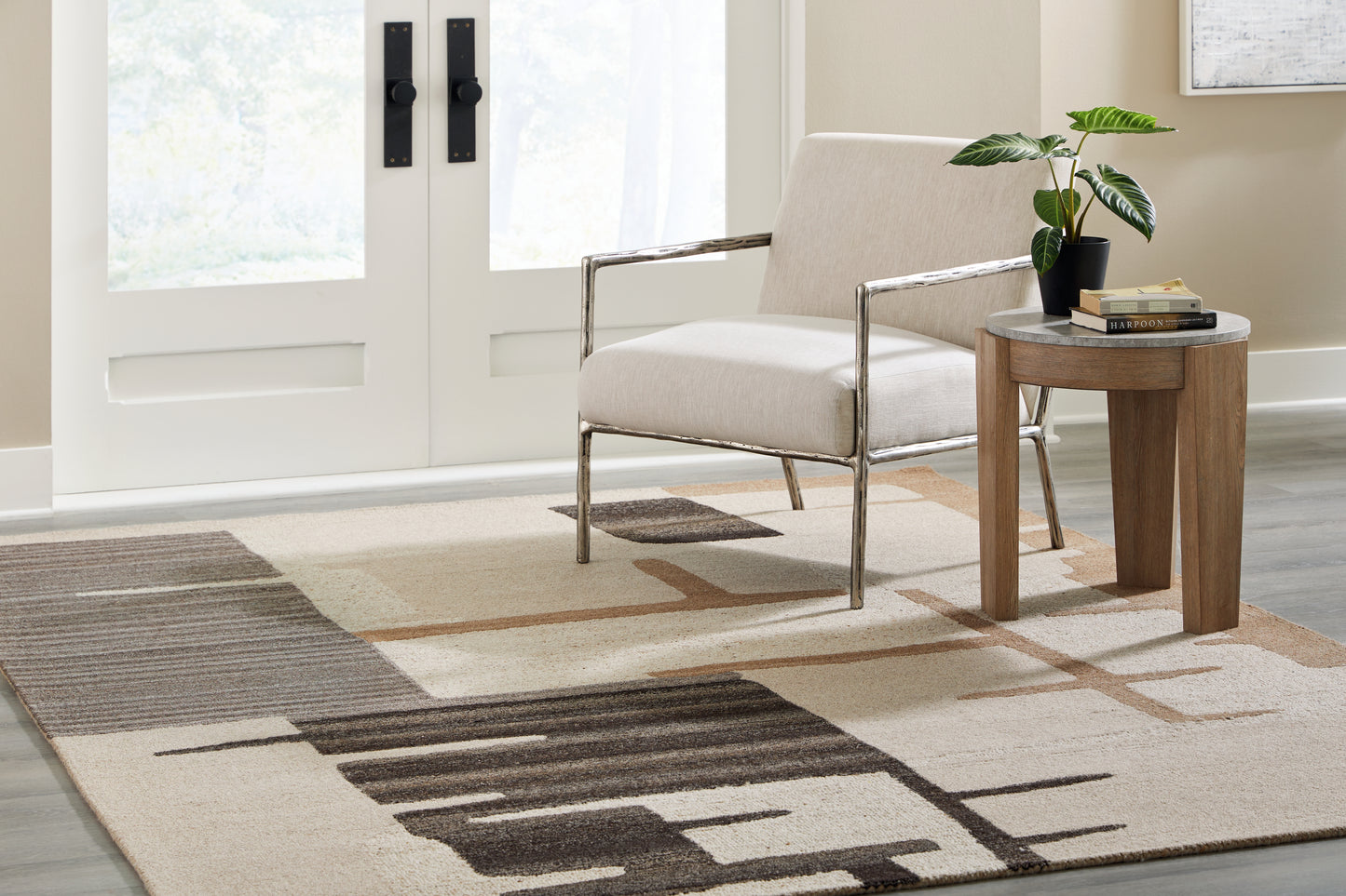 Stuart Furniture Outlet - Ashley Furniture - Kencher Rug - 8' x 10' Rug / Beige/Brown - R406821