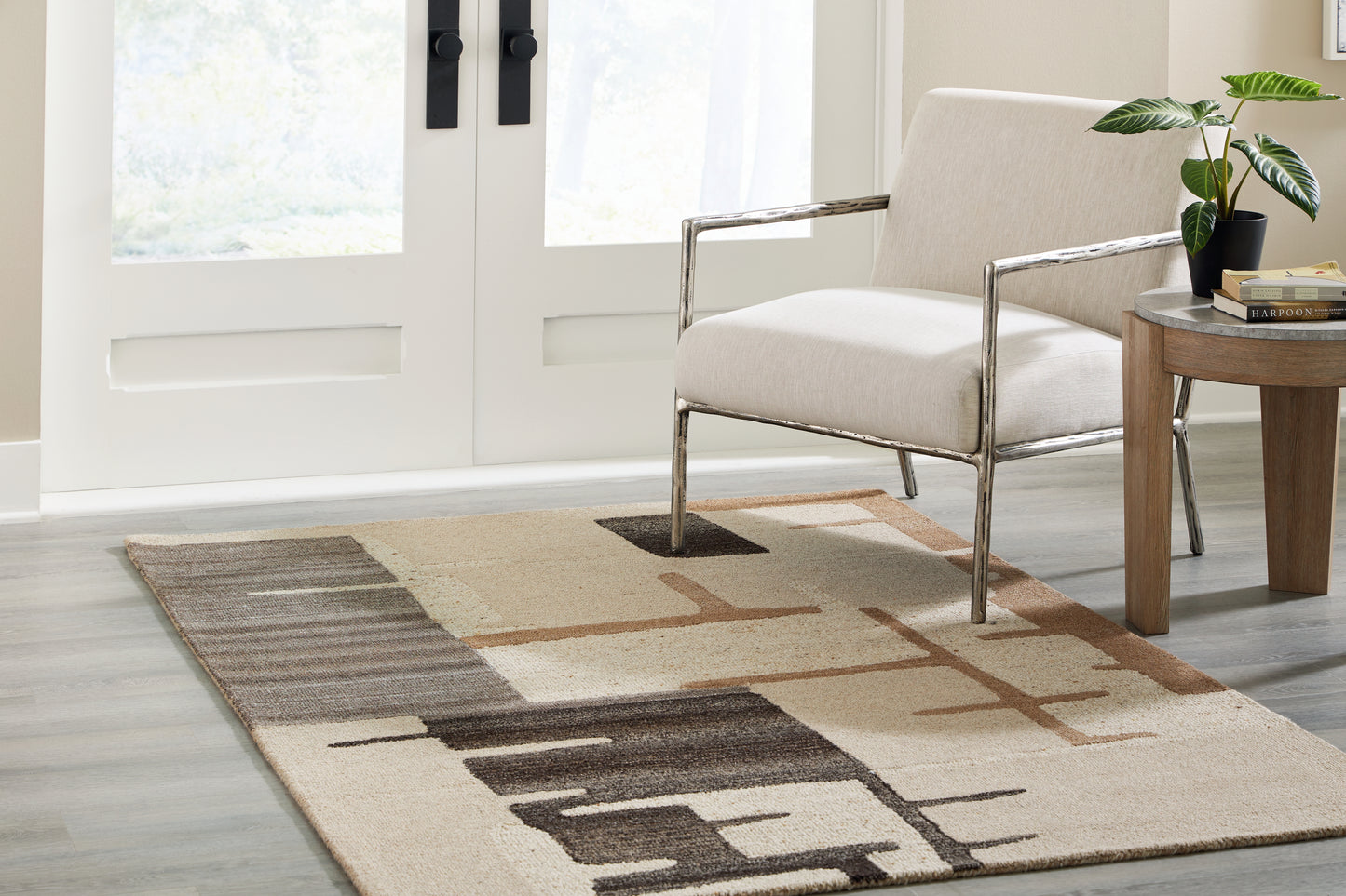Stuart Furniture Outlet - Ashley Furniture - Kencher Rug - 5' x 7' Rug / Beige/Brown - R406822