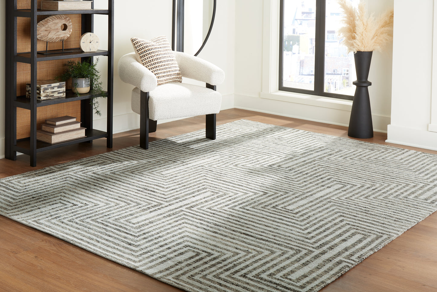 Stuart Furniture Outlet - Ashley Furniture - Jossen Rug - 8' x 10' Rug / Ivory/Gray - R406831