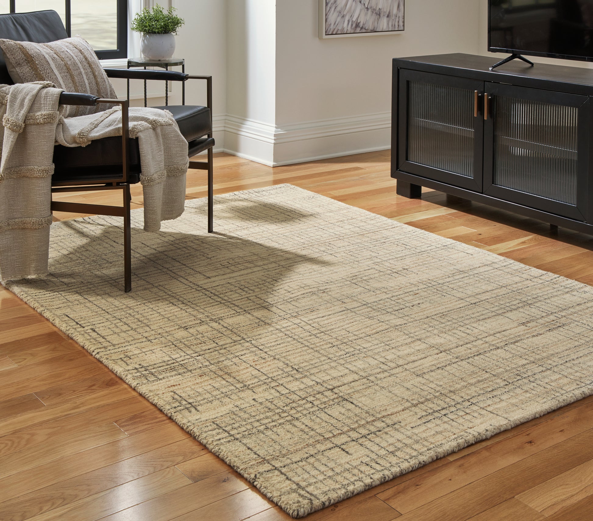 Stuart Furniture Outlet - Ashley Furniture - Janston Rug - 5' x 7' Rug / Ivory/Gray/Tan - R406862