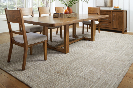 Stuart Furniture Outlet - Ashley Furniture - Brickburgh Rug - 10' x 14' Rug / Gray/Ivory/Honey - R406900