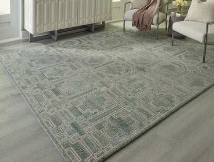 Stuart Furniture Outlet - Ashley Furniture - Jossland Rug - 5' x 7' Rug / Green/Ivory - R406912