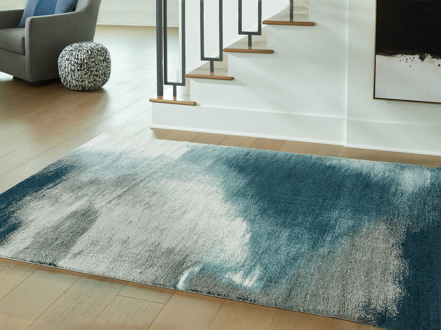 Stuart Furniture Outlet - Ashley Furniture - Brentward Rug - 8' x 10' Rug / Blue/Gray/Ivory - R407081