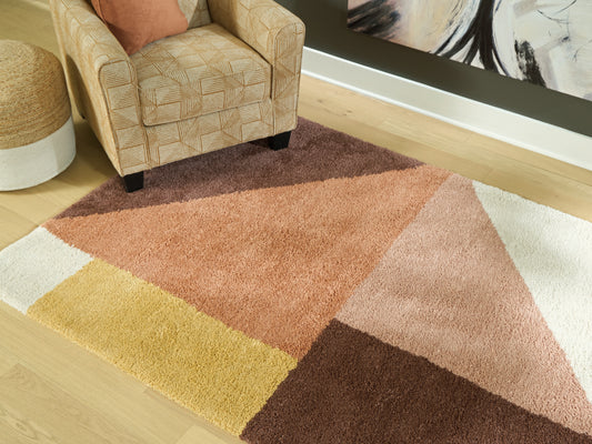 Stuart Furniture Outlet - Ashley Furniture - Gailmore Rug - 8' x 10' Rug / Cream/Pink/Ocher - R407171