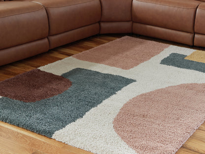 Stuart Furniture Outlet - Ashley Furniture - Flynnwick Rug - 8' x 10' Rug / Cream/Pink/Gray - R407181