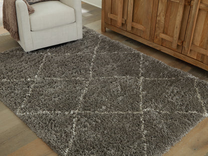 Stuart Furniture Outlet - Ashley Furniture - Wrenlow Rug - 5' x 7' Rug / Gray/Cream - R407222