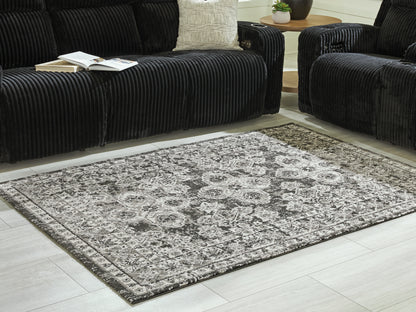 Stuart Furniture Outlet - Ashley Furniture - Glennisman Rug - Medium Rug / Black/Gray/Ivory - R407272