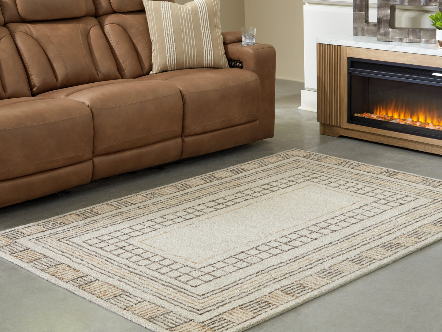 Stuart Furniture Outlet - Ashley Furniture - Idaman Rug - Medium Rug / Taupe/Brown - R407292