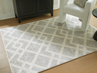Stuart Furniture Outlet - Ashley Furniture - Unawick Rug - Medium Rug / Gray/Ivory - R407332