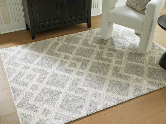 Stuart Furniture Outlet - Ashley Furniture - Unawick Rug - Medium Rug / Gray/Ivory - R407332