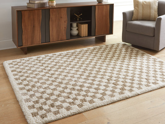 Stuart Furniture Outlet - Ashley Furniture - Karamen Rug - Medium Rug / Taupe/Ivory - R407342