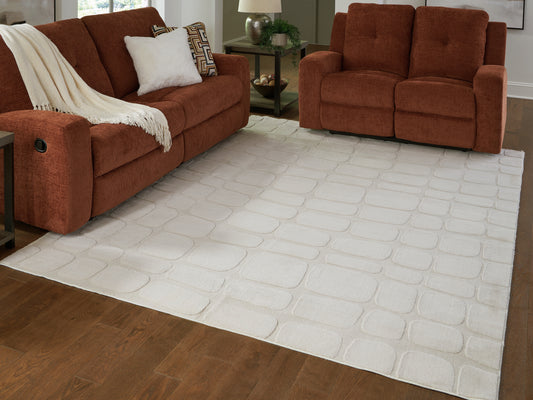 Stuart Furniture Outlet - Ashley Furniture - Malvinsboro Rug - Washable 5' x 7' Area Rug / Sandstone - R407442