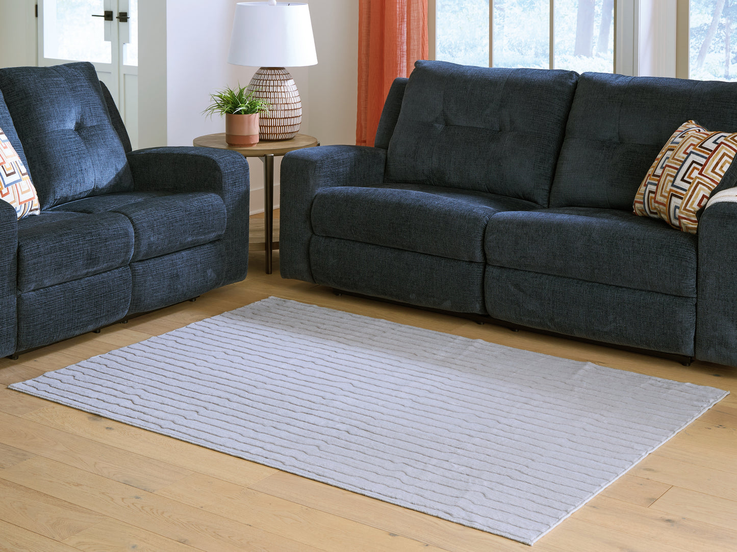 Stuart Furniture Outlet - Ashley Furniture - Worthley Rug - Washable 5' x 7' Area Rug / Gray - R407452