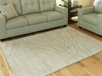 Stuart Furniture Outlet - Ashley Furniture - Jaseena Rug - 5' x 7' Area Rug / Beige/Tan - R407722