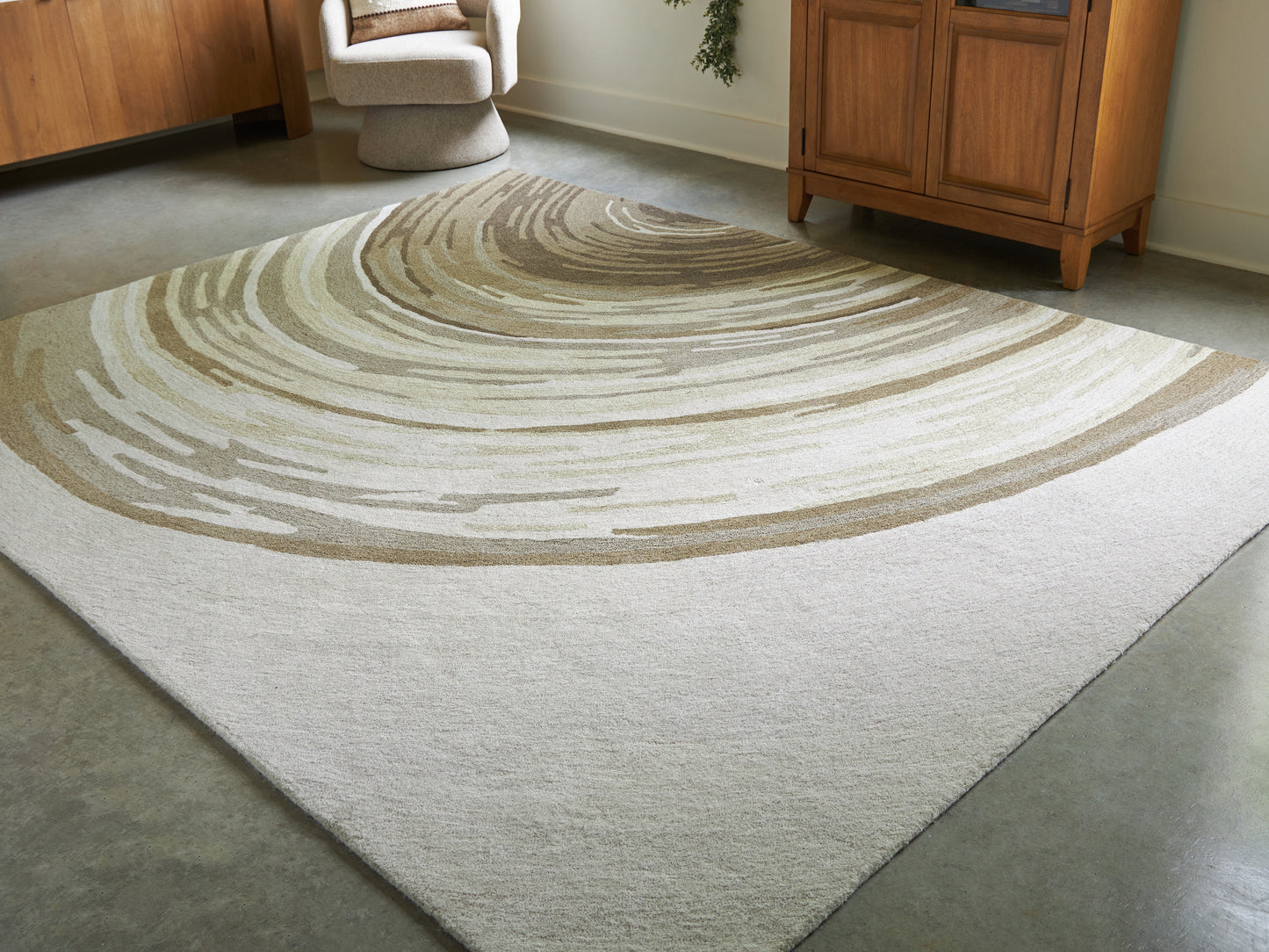 Stuart Furniture Outlet - Ashley Furniture - Rizwana Rug - 5' x 7' Area Rug / Ivory/Brown/Gray - R407762