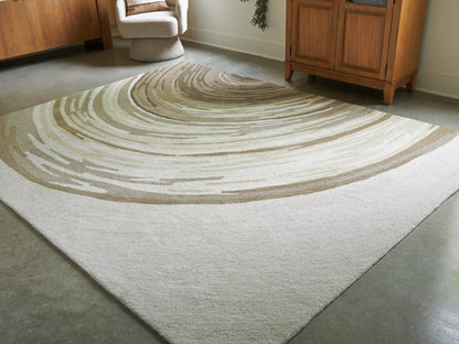 Stuart Furniture Outlet - Ashley Furniture - Rizwana Rug - 5' x 7' Area Rug / Ivory/Brown/Gray - R407762