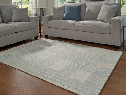 Stuart Furniture Outlet - Ashley Furniture - Dylanton Rug - 5' x 7' Area Rug / Ivory/Blue - R407812