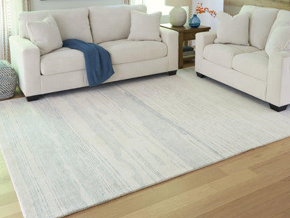 Stuart Furniture Outlet - Ashley Furniture - Genemost Rug - 7'8" x 10' Area Rug / Ivory/Blue - R407841