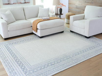 Stuart Furniture Outlet - Ashley Furniture - Azelhurst Rug - 7'8" x 10' Area Rug / Blue/Ivory/Gray - R407851
