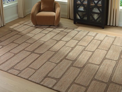 Stuart Furniture Outlet - Ashley Furniture - Orest Rug - Extra Large Rug / Brown - R407980