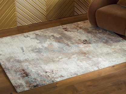 Stuart Furniture Outlet - Ashley Furniture - Jadenburg Rug - Medium Rug / Cream/Gray/Sienna - R408122