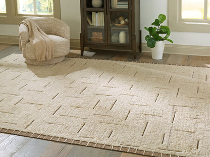 Stuart Furniture Outlet - Ashley Furniture - Clayman Rug - Extra Large Rug / Beige/Brown - R408340