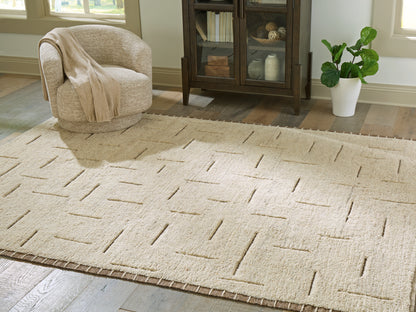 Stuart Furniture Outlet - Ashley Furniture - Clayman Rug - Large Rug / Beige/Brown - R408341