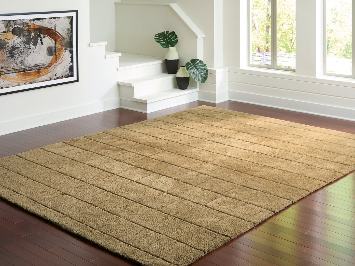 Stuart Furniture Outlet - Ashley Furniture - Luzmont Rug - Extra Large Rug / Golden Brown - R408370