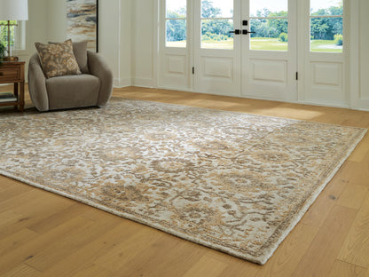 Stuart Furniture Outlet - Ashley Furniture - Sableridge Rug - Extra Large Rug / Ivory/Taupe/Camel - R408570