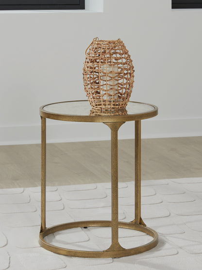 Stuart Furniture Outlet - Ashley Furniture - Korajane End Table - Round End Table / Antique Gold - T399-6