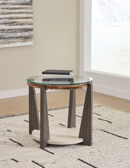 Stuart Furniture Outlet - Ashley Furniture - Frazwa End Table - Round End Table / Multi - T432-6