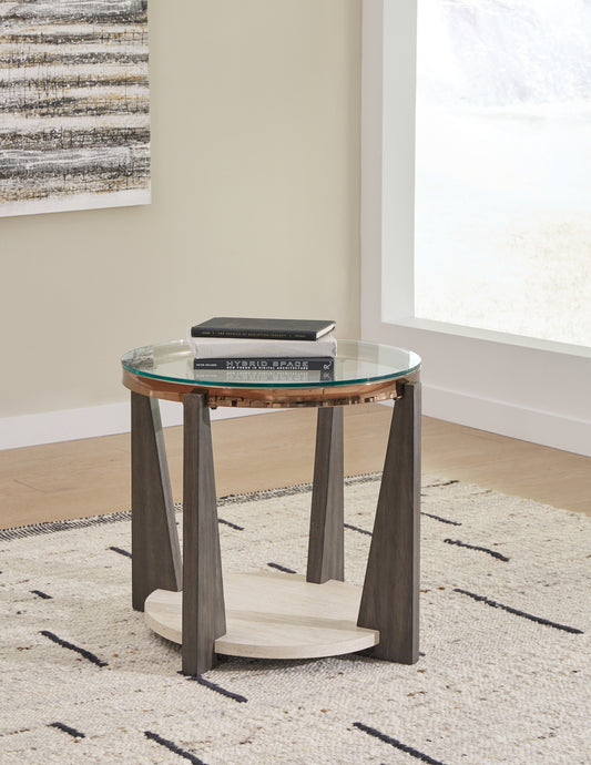 Stuart Furniture Outlet - Ashley Furniture - Frazwa End Table - Round End Table / Multi - T432-6