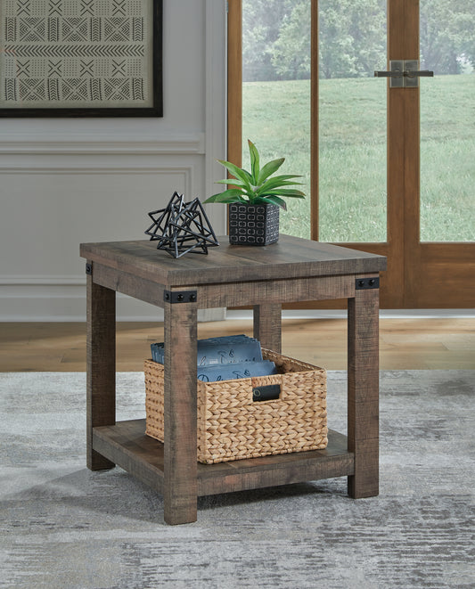 Stuart Furniture Outlet - Ashley Furniture - Hollum End Table - Square End Table / Rustic Brown - T466-2