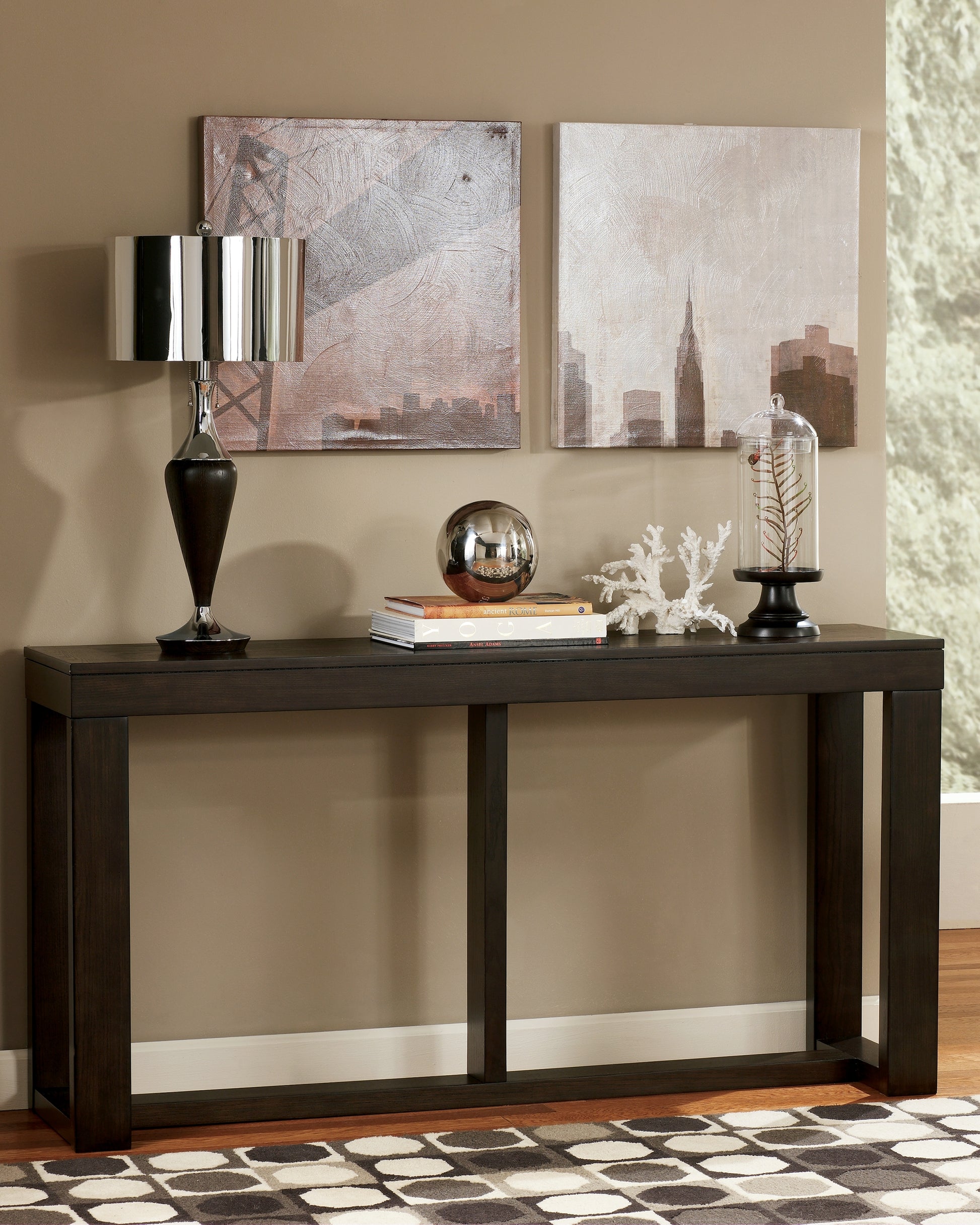Stuart Furniture Outlet - Ashley Furniture - Watson Sofa/Console Table - Sofa Table / Dark Brown - T481-4