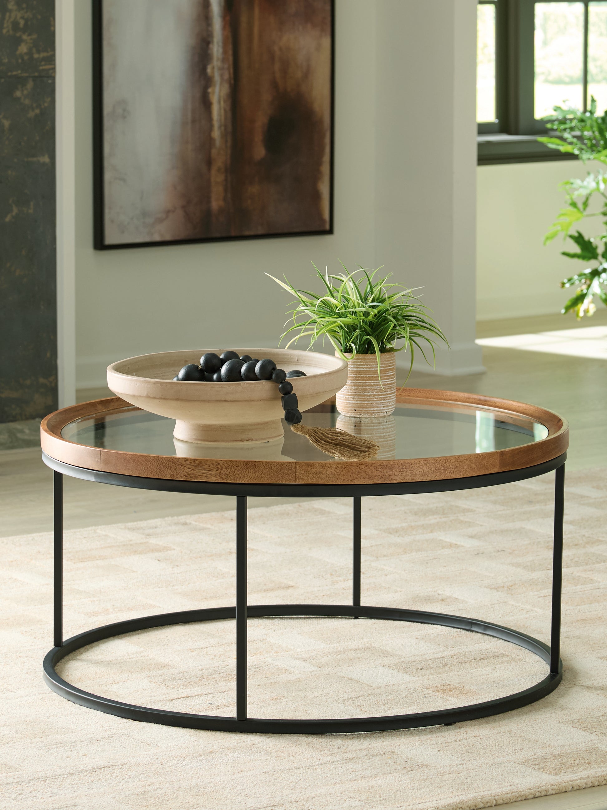 Stuart Furniture Outlet - Ashley Furniture - Noraluna Coffee Table - Round Cocktail Table - T502-8