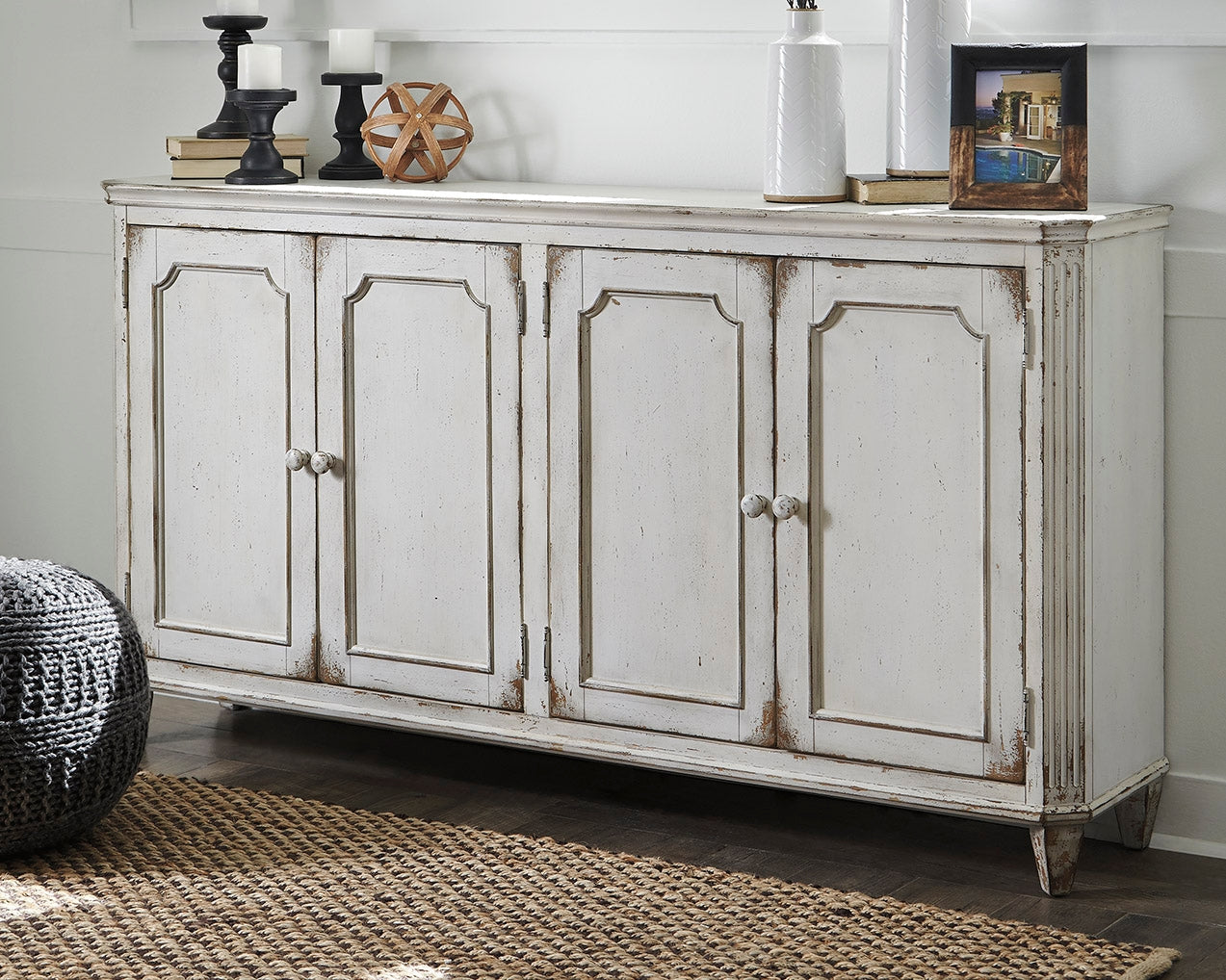Stuart Furniture Outlet - Ashley Furniture - Mirimyn Accent Cabinet - Accent Cabinet / Antique White - T505-560
