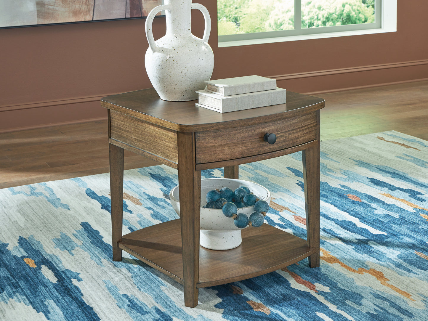Stuart Furniture Outlet - Ashley Furniture - Burkbyer End Table - Rectangular End Table / Brown - T513-3