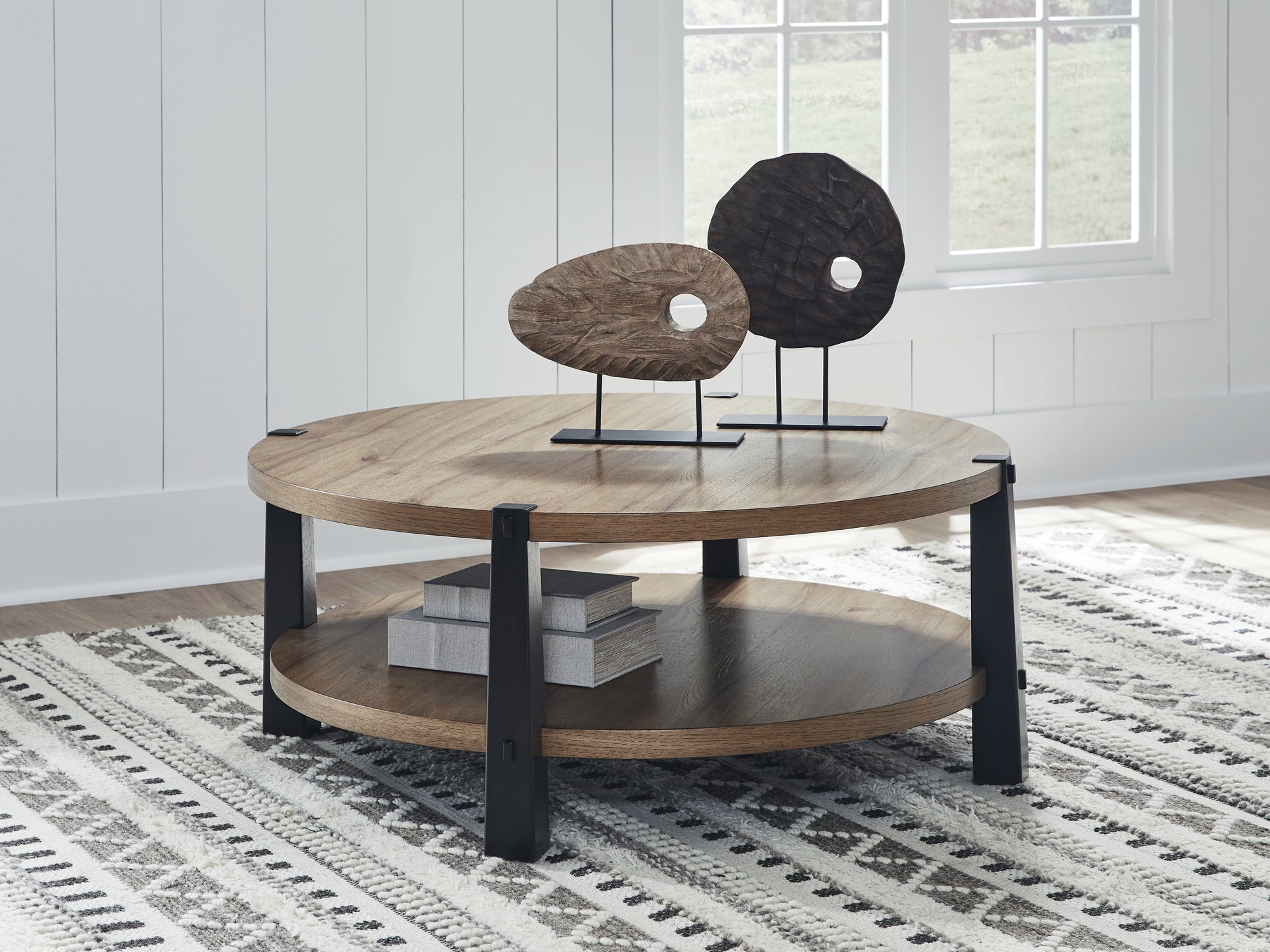 Stuart Furniture Outlet - Ashley Furniture - Ridgester Coffee Table - Round Cocktail Table - T518-8