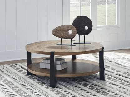 Stuart Furniture Outlet - Ashley Furniture - Ridgester Coffee Table - Round Cocktail Table - T518-8