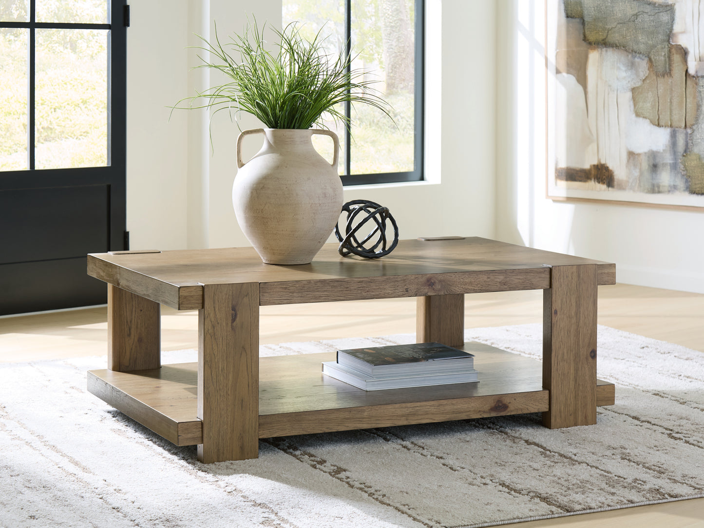 Stuart Furniture Outlet - Ashley Furniture - Flangren Coffee Table - Rectangular Cocktail Table - T553-1