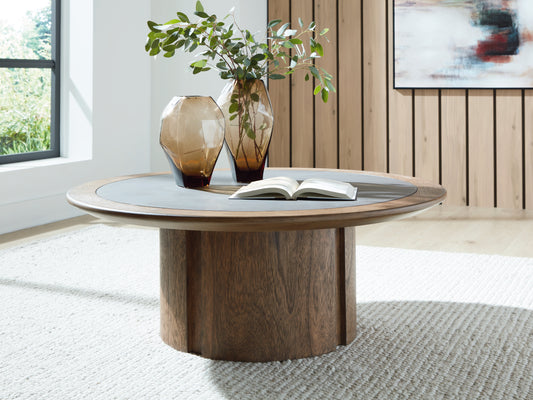 Stuart Furniture Outlet - Ashley Furniture - Dontayne Coffee Table - Round Cocktail Table - T563-8