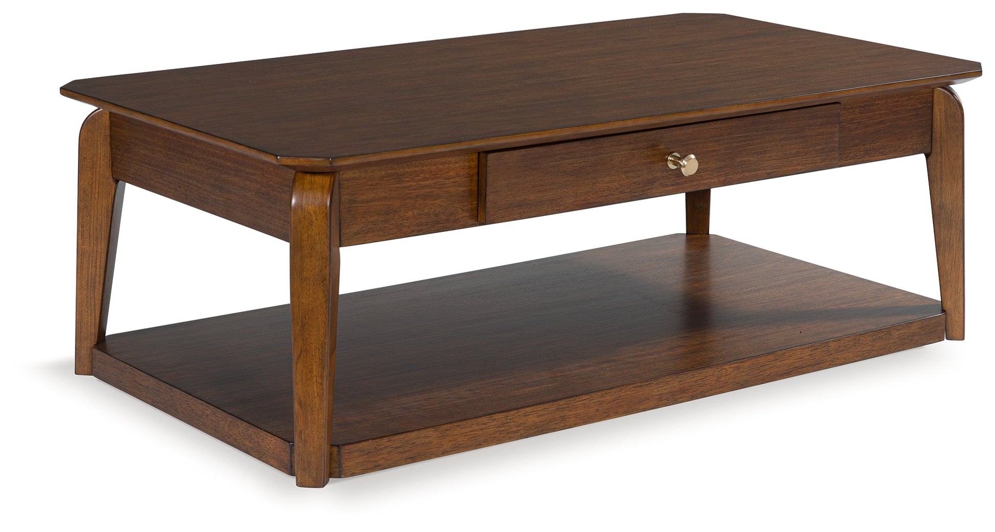 Stuart Furniture Outlet - Ashley Furniture - Trenmour Coffee Table - Rectangular Cocktail Table / Medium Brown - T596-1