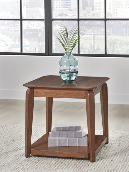 Stuart Furniture Outlet - Ashley Furniture - Trenmour End Table - Square End Table / Medium Brown - T596-2