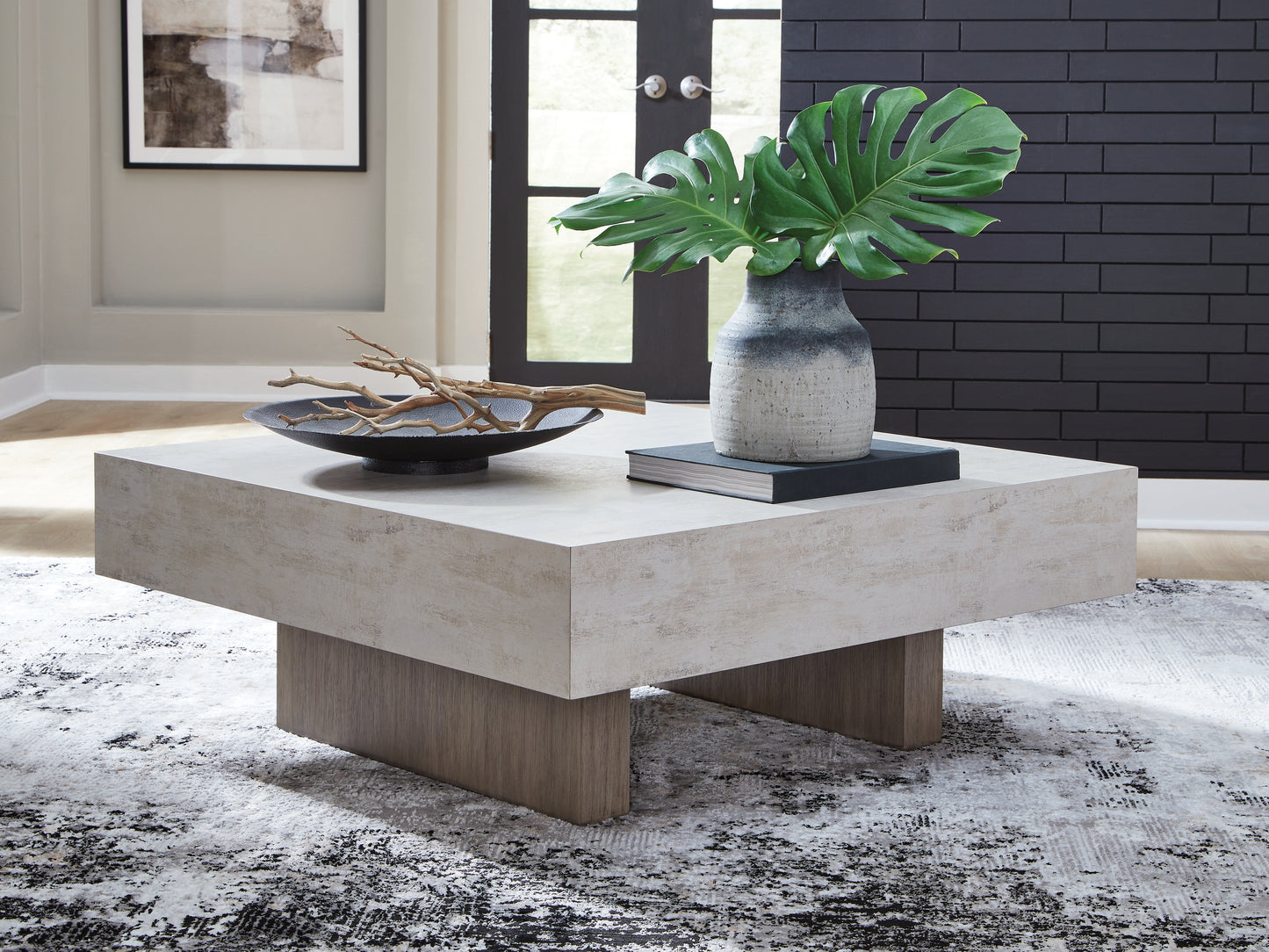 Stuart Furniture Outlet - Ashley Furniture - Jorlaina Coffee Table - Square Cocktail Table / Light Grayish Brown - T622-8