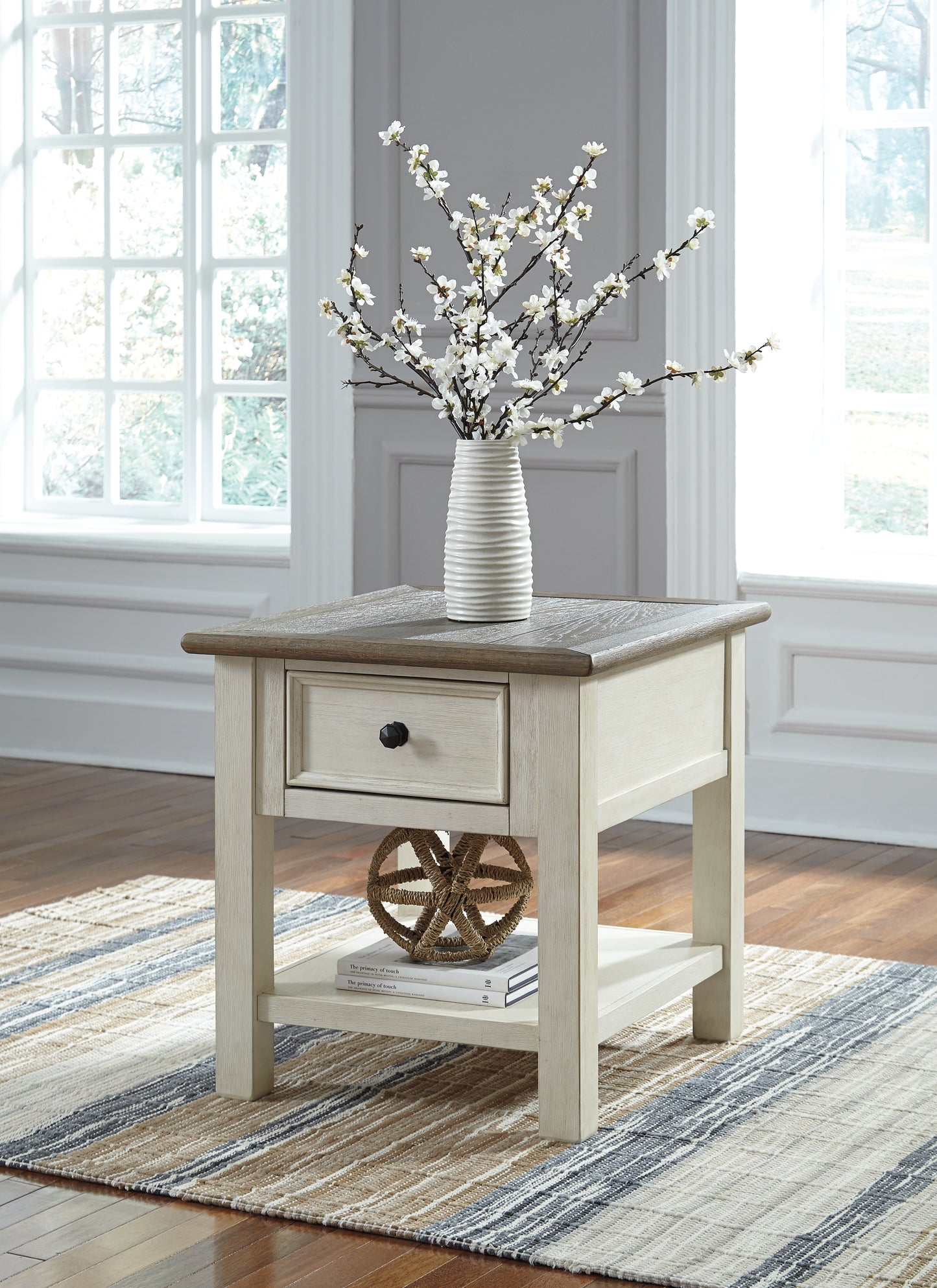 Stuart Furniture Outlet - Ashley Furniture - Bolanburg End Table - Rectangular End Table / Two-tone - T637-3