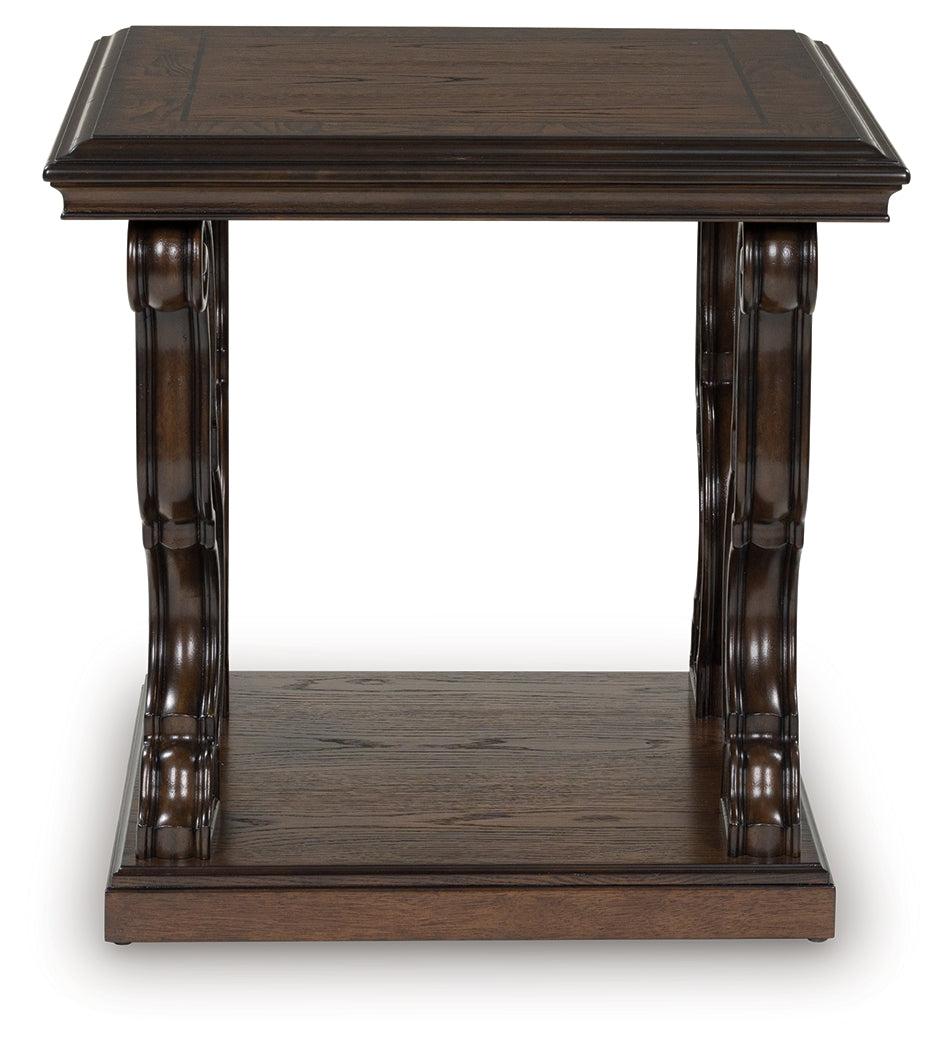 Stuart Furniture Outlet - Ashley Furniture - Maylee End Table - Rectangular End Table / Dark Brown - T617-3
